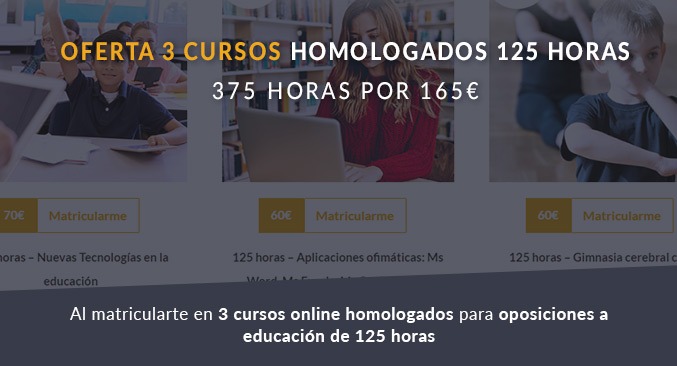 Oferta 3 cursos homologados Oferta 3 cursos homologados