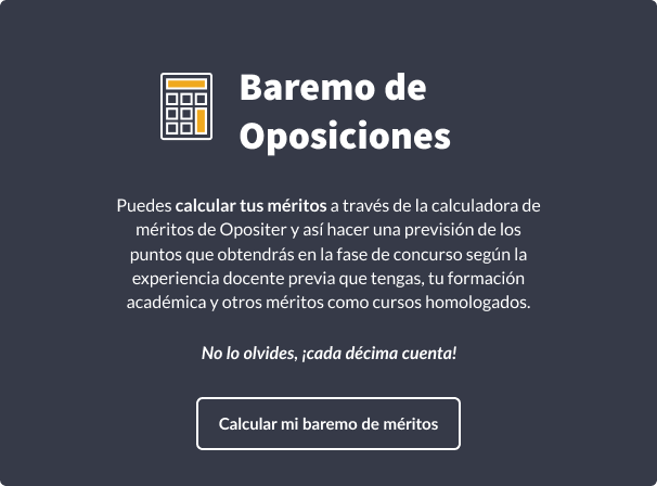 Calculadora Baremo Oposiciones