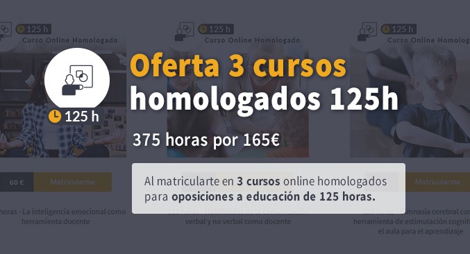Ofertas 3 cursos 125 horas Educación Ofertas 3 cursos 125 horas Educación
