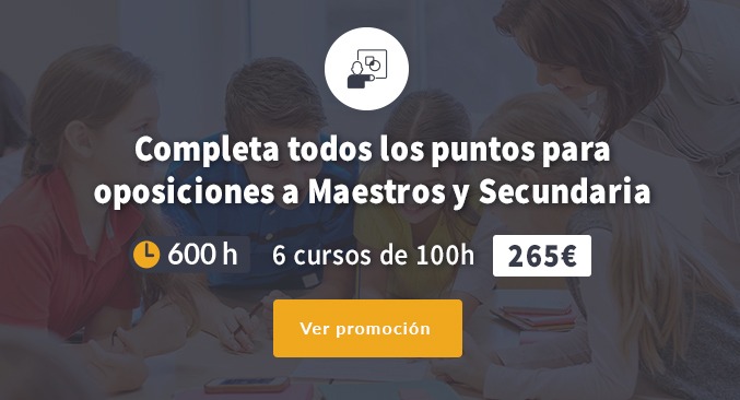 Promoción 6 cursos homologados de 100h