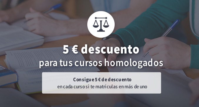 5€ de descuento en cursos homologados 5€ de descuento en cursos homologados