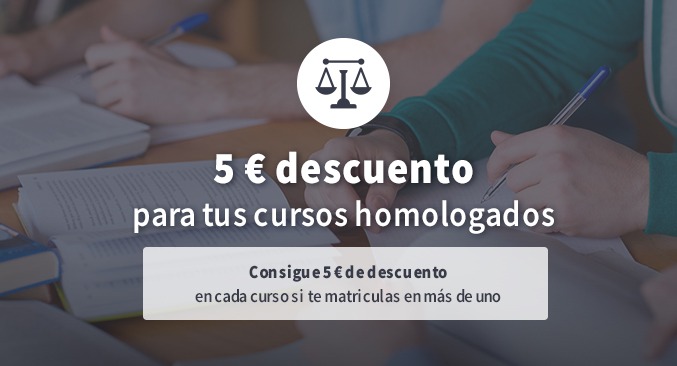 5€ de descuento en cursos homologados