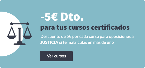 5 € de descuento en cursos de justicia