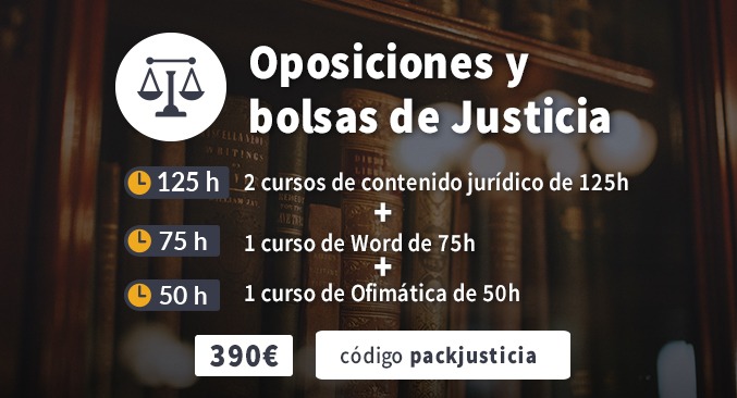 Oferta de cursos baremables para justicia de contenido jurídico, word y ofimática Oferta de cursos baremables para justicia de contenido jurídico, word y ofimática