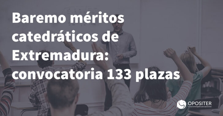 Baremo méritos catedráticos de Extremadura convocatoria 133 plazas