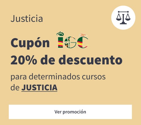 Cupón 20% de descuento justicia