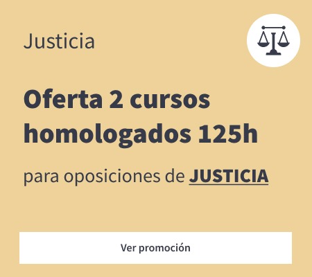 Oferta 2 cursos homologados 125 horas justicia