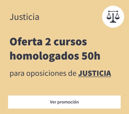 Oferta 2 cursos homologados 50h justicia