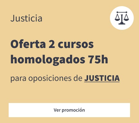 Oferta 2 cursos homologados 75h justicia