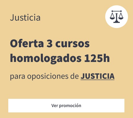 Oferta 3 cursos homologados 125h justicia