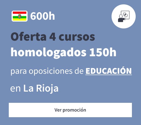 Oferta 4 cursos homologados 150h educación La Rioja