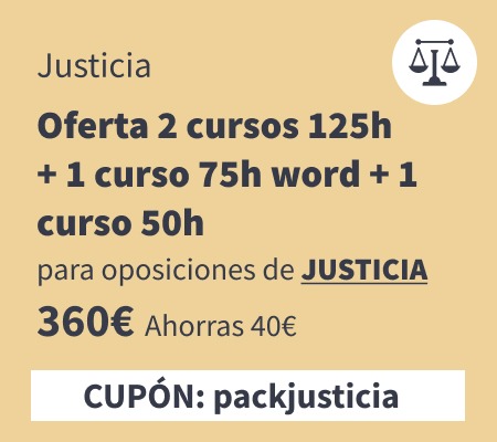 Oferta curso 75h word curso 50h justicia