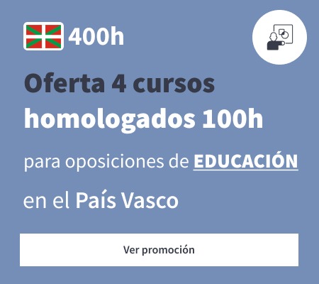 Oferta 4 cursos homologados 100h educación País Vasco