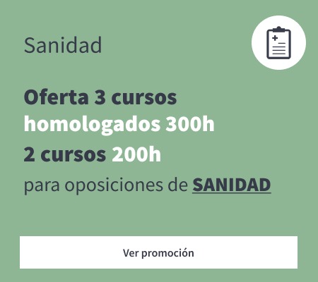 Oferta 3 cursos homologados 300h 2 cursos 200h sanidad promocion