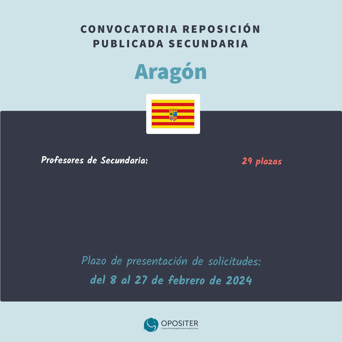 Convocatoria Oposiciones Secundaria Reposición Aragón