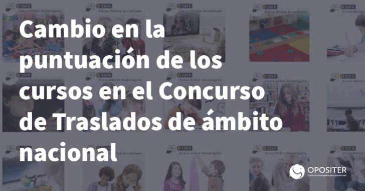 Cambio puntuación concurso de traslados nacional